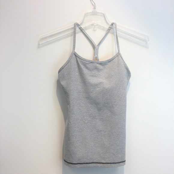 lululemon athletica Tops - LULULEMON 6 Built in Bra Power T Tank Racer Back